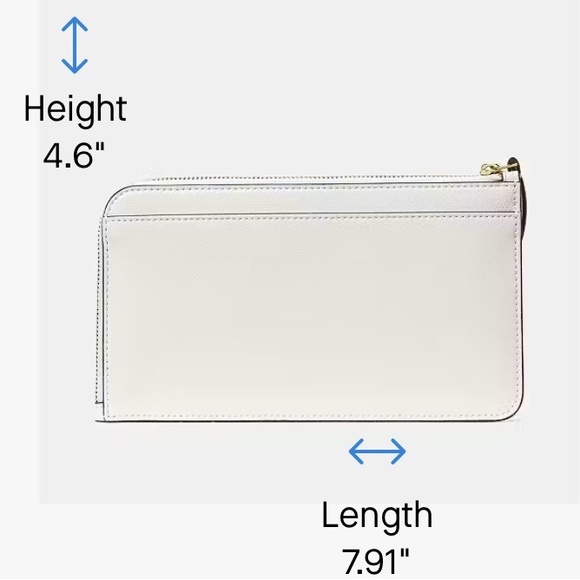 Kate SpadeLucy Crinkle Patent Medium L-zip Wristlet in Cream - Picture 8 of 8